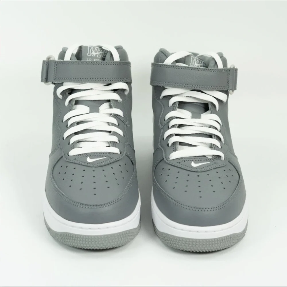 Nike air force 1 mid jewel QS ‘NYC - cool grey’ DH5622-001 2021 size 9.5 - Picture 6 of 8